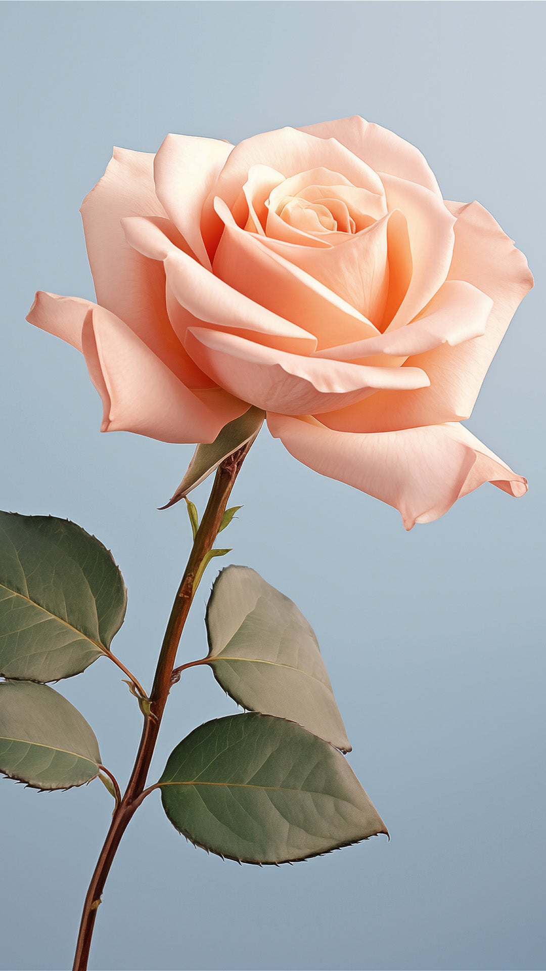 Blooming Brilliance Blush Flowers Photorealistic Digital Floral Artwork Mobile Phone Background