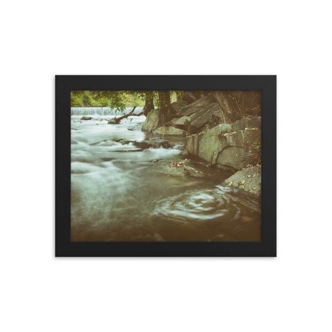 Water Swirl in the River Rustic Landscape Framed Photo Paper Wall Art Prints