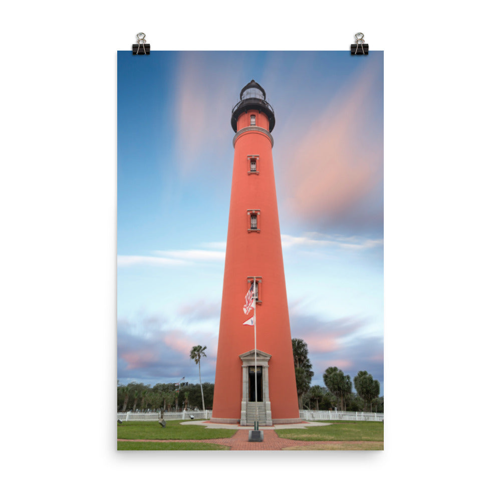 Ponce De Leon Lighthouse and Sunset Landscape Photo Loose Wall Art Print
