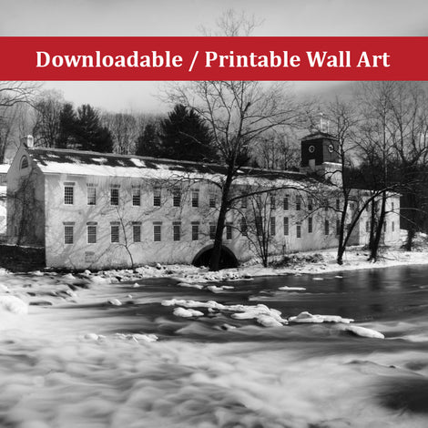 Winter at Powder Mill Landscape Photo DIY Wall Decor Instant Download Print - Printable