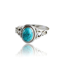 Load image into Gallery viewer, Antique Turquoise Natural Gemstone  Ring