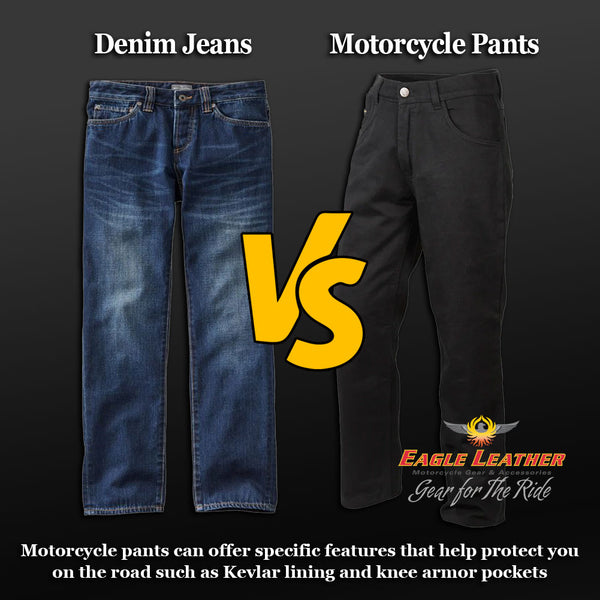 EL denim vs motorcycle