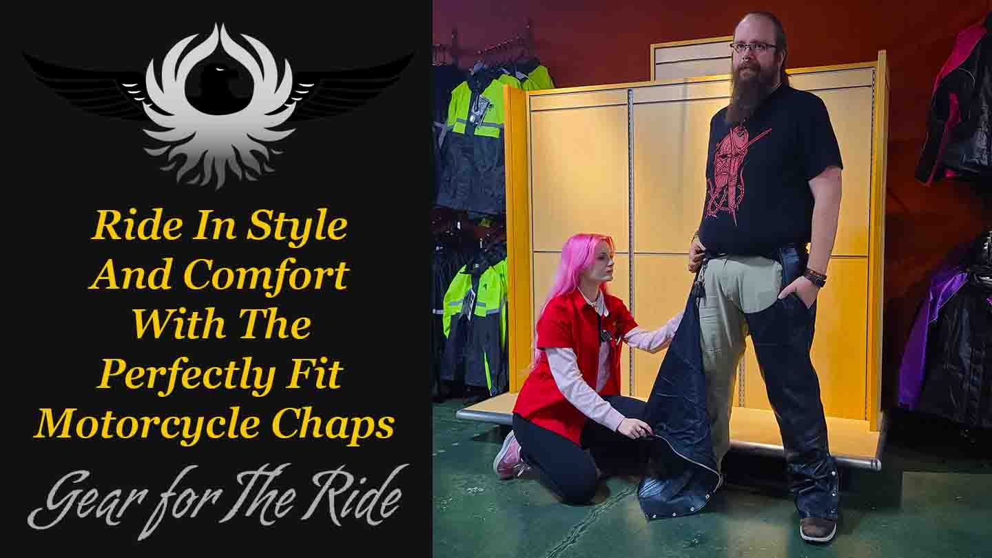 Ride in Style and comfort with the perfectly fit Motorcycel Chaps | Eagle Leather