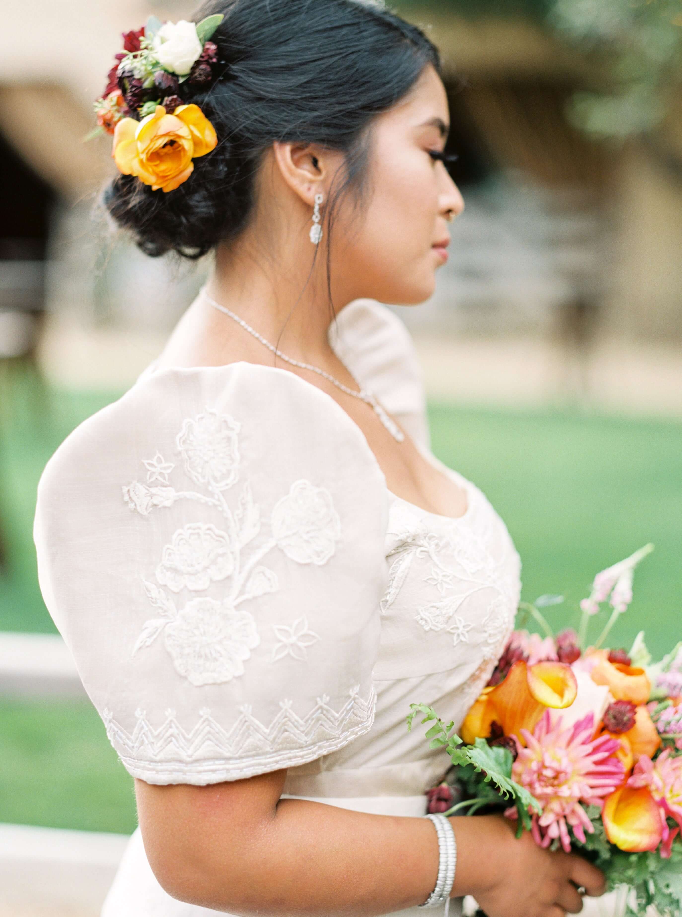 Filipiniana Wedding Ideas - Terno Dress with Butterfly Sleeves