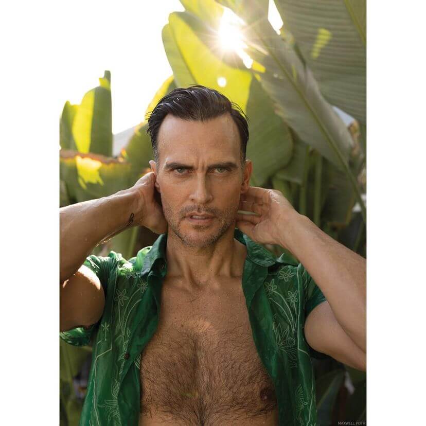 Cheyenne Jackson in the Jade Art Deco Short Sleeved Barong