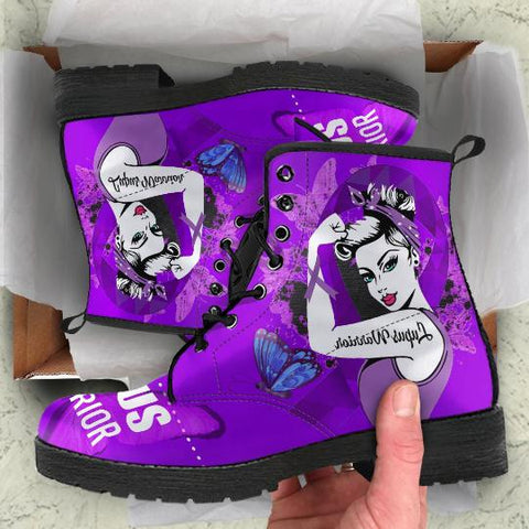 Lupus Warrior Boots, Gift For Lupus Warriors-Moon & Back