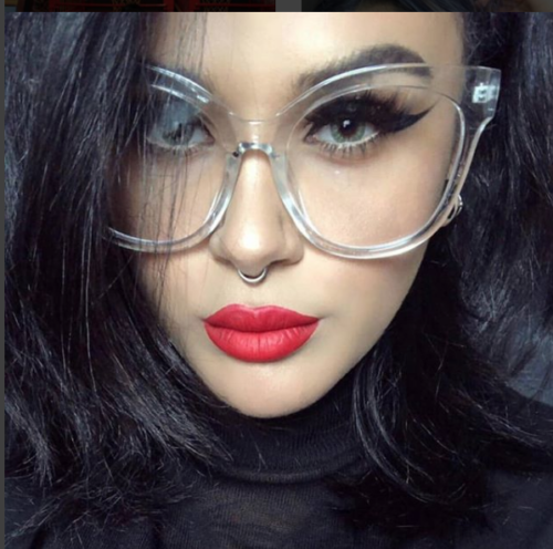 Clear Oversized Cat Eye Designer Style Glasses Bella Valentina La