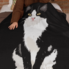 Tuxedo Kitten Throw Blanket