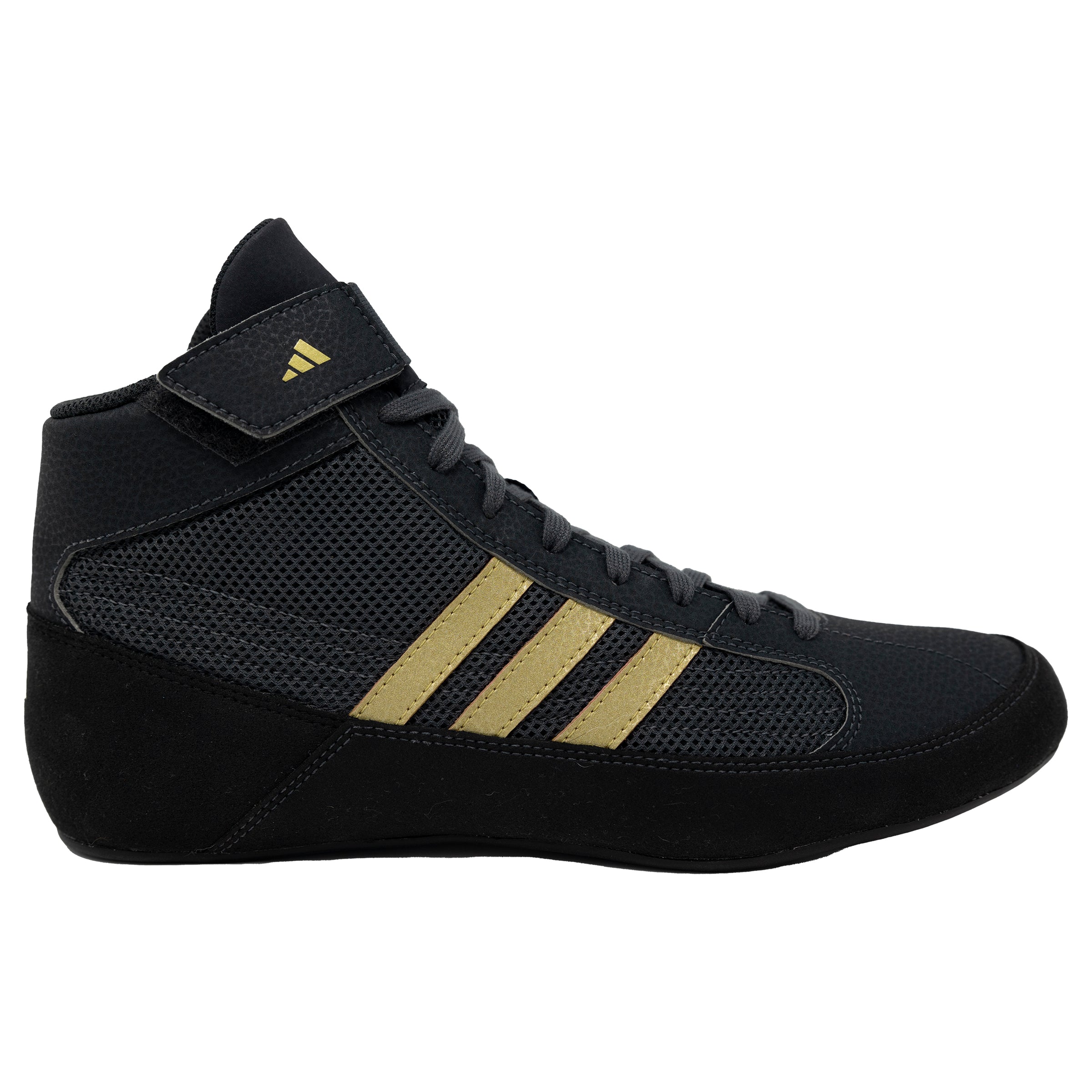 Adidas | HP6872 | HVC Youth | Black/Charcoal/Gold Kids Wrestling Sho –