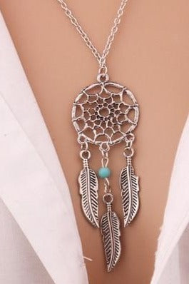 Collier Attrape Rêves Indien à Perle Unique Bijoux femme bohème capteurs de rêves style chic boho amérindien fantaisie