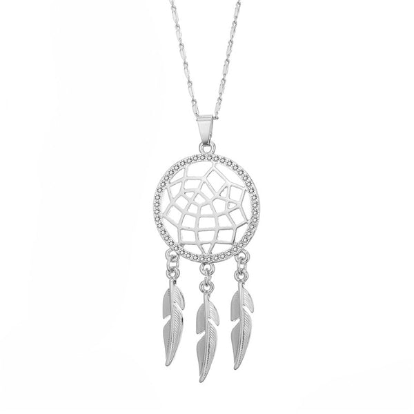 Collier Attrape Rêves Prestige en Argent Bijoux femme bohème capteurs de rêves style chic boho amérindien fantaisie