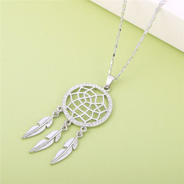 Collier Attrape Rêves Prestige en Argent Bijoux femme bohème capteurs de rêves style chic boho amérindien fantaisie