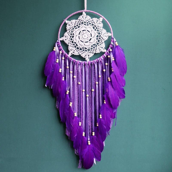 Attrape Rêves Géant Attrape Rêves Grand Format Violet  tribus indienne d'amérique, objiwe lakota Nordique étoile lune macramé Attrape rêves Boho chambre décoration chic bohème chambre décoration macramé tenture murale enfants chambre pépinière cadeaux attrape rêves amérindien