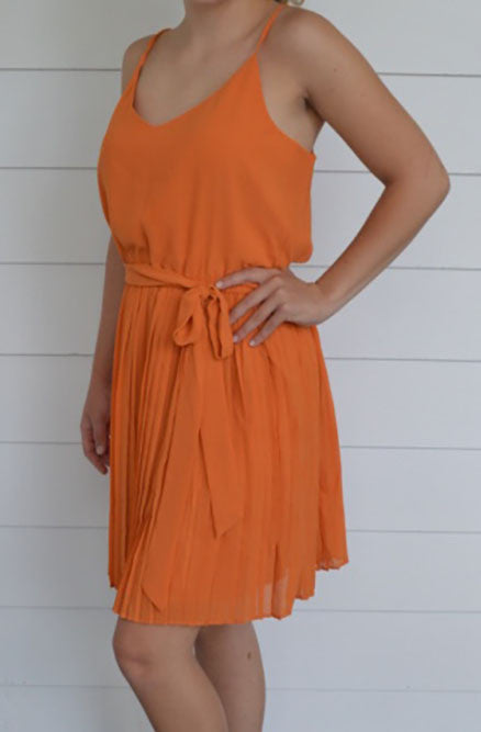 orange gameday dress