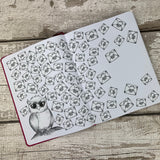 Owl and letters Bullet Journal Style Tracker a5 sticker (DPD006)