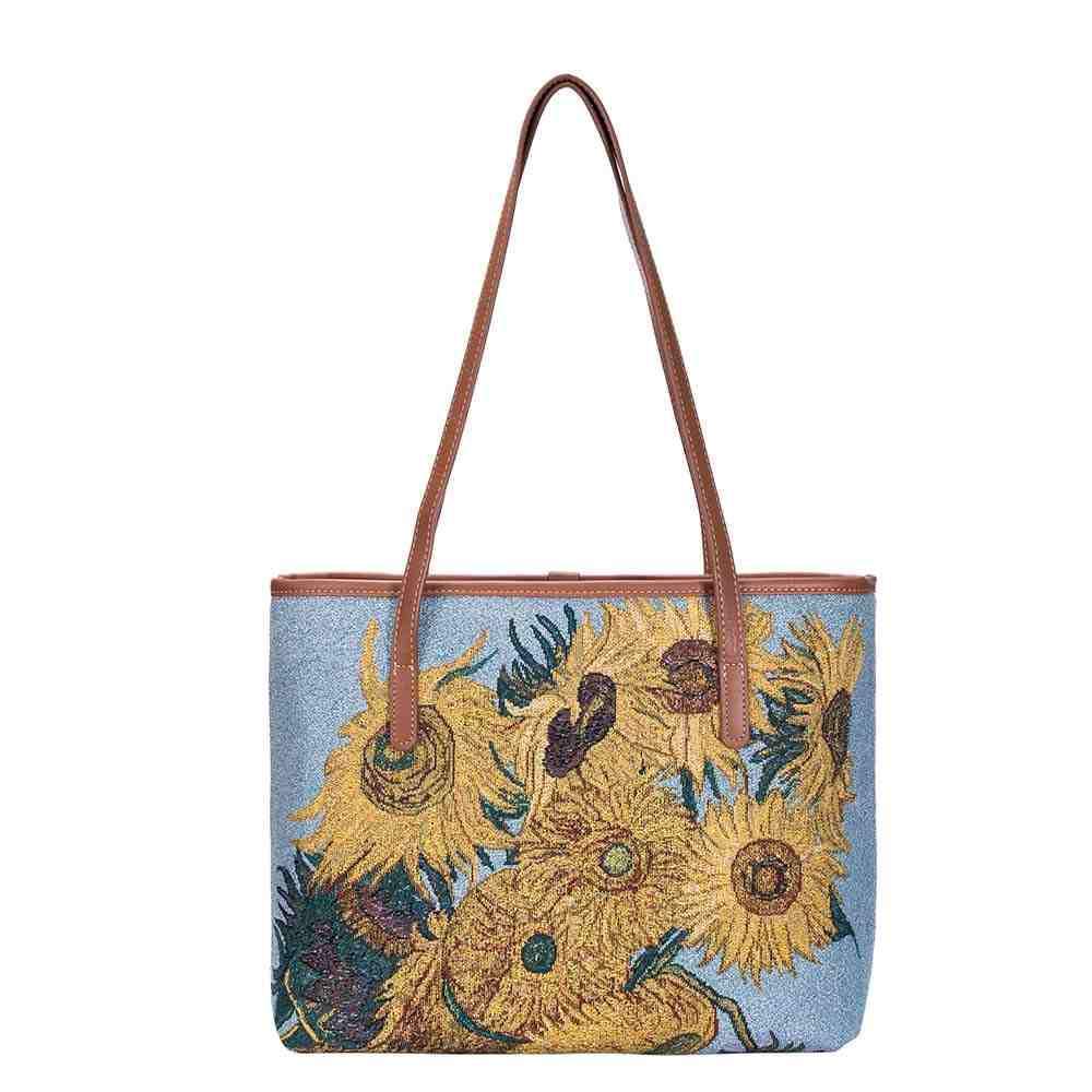 Inademen inschakelen Maestro COLL-ART-VG-SUNF | Van Gogh Sunflowers College/Shoulder Tote Bag – Signare  USA