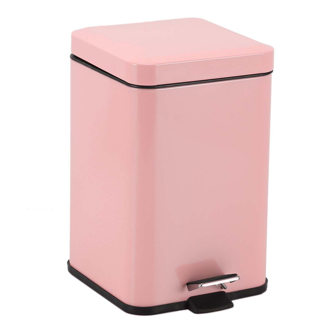 Foot Pedal Stainless Steel Trash Bin 10L Pink – sogainternational