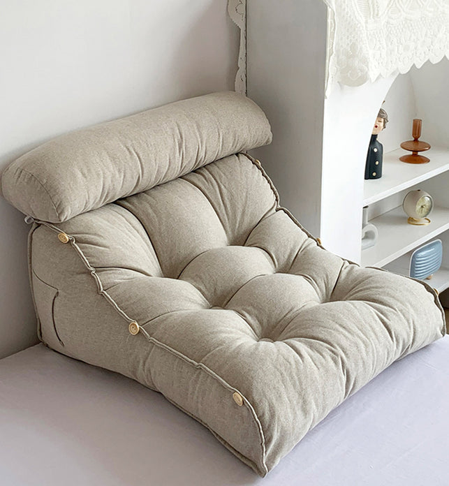 60cm White Wedge Lumbar Pillow – sogainternational