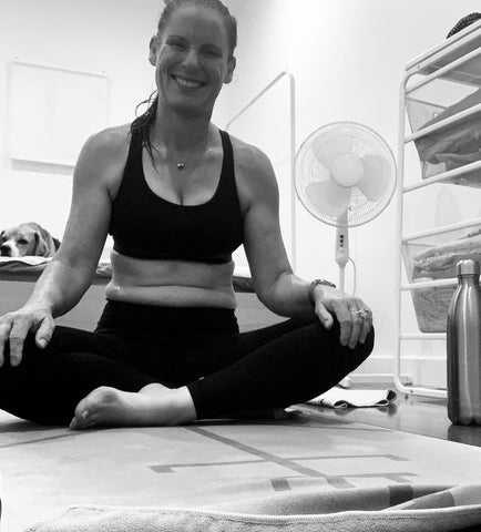 hot yoga practice at home using the archer hot yoga towel