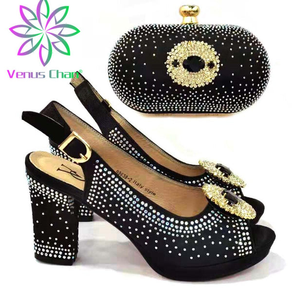 Rhinestone Embroidered Shoes and Bag Set – SHOP AFRICA USA