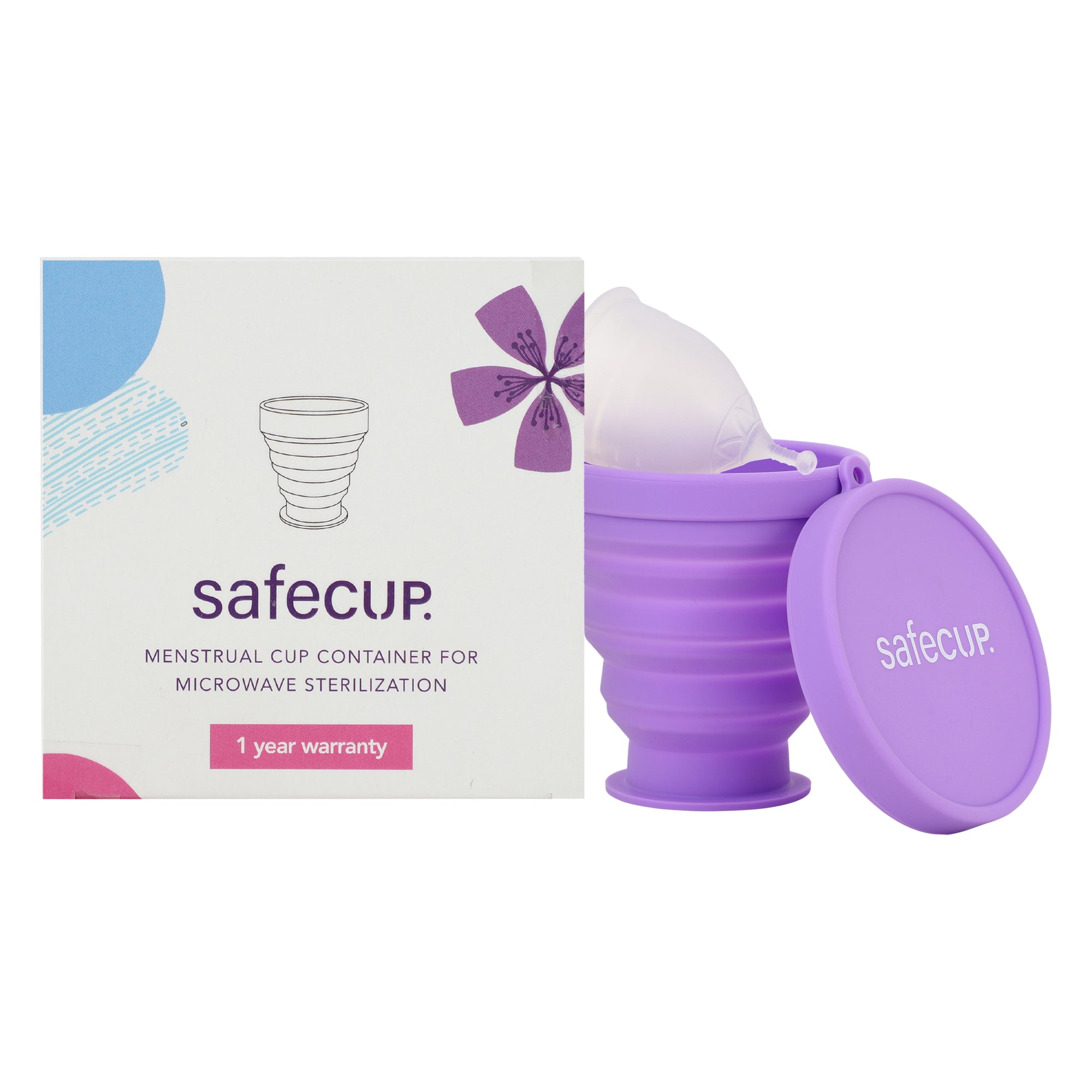 Safecup Menstrual Cup Microwave Sterilizer Collapsible Cup 4954