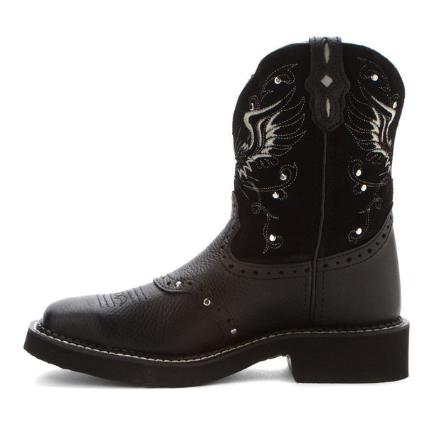 Justin Boots L9977 8-Inch | Women's - Black Deercow - FREE SHIPPING on ...