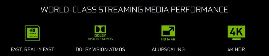 NVIDIA SHIELD Android TV 4K HDR Streaming Media Player; High Performance, Dolby Vision, Google Assistant Built-In, Works with Alexa-feature