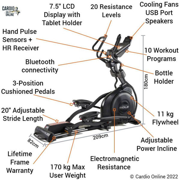 Sole E25 Cross Trainer Key Features