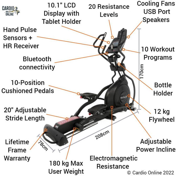 Sole E95 Cross Trainer Features