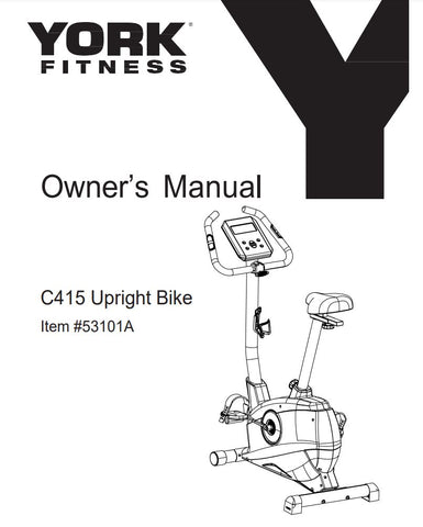 York C415 Exercise Bike Manual