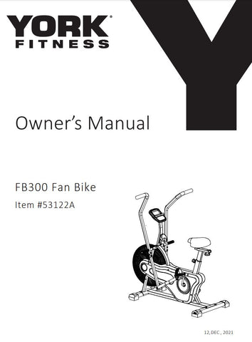 York FB300 Air Bike Manual