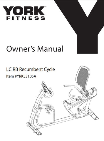 York LC-RB Recumbent Bike Manual