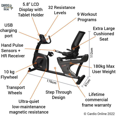 York LC-RB Recumbent Exercise Bike Features
