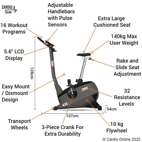 York C415 Exercise Bike Features