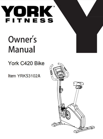 York C420 Exercise Bike Manual