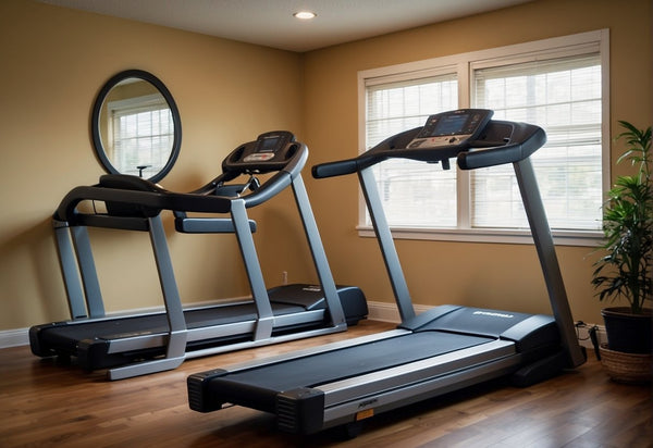 Space saving foldable treadmills