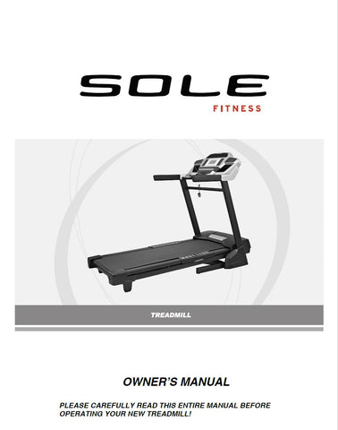 Sole F60 Treadmill User manual
