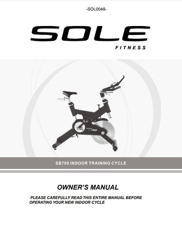 Sole SB700 Spin Bike Manual