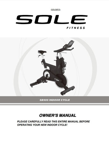 Sole SB900 Spin Bike Manual