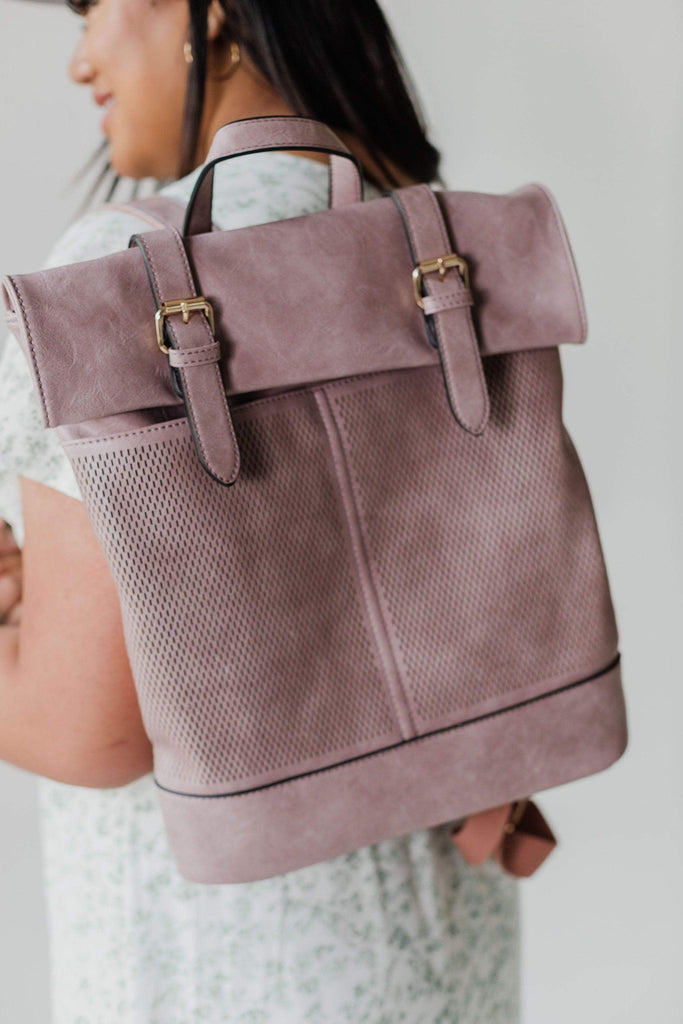 mauve backpack