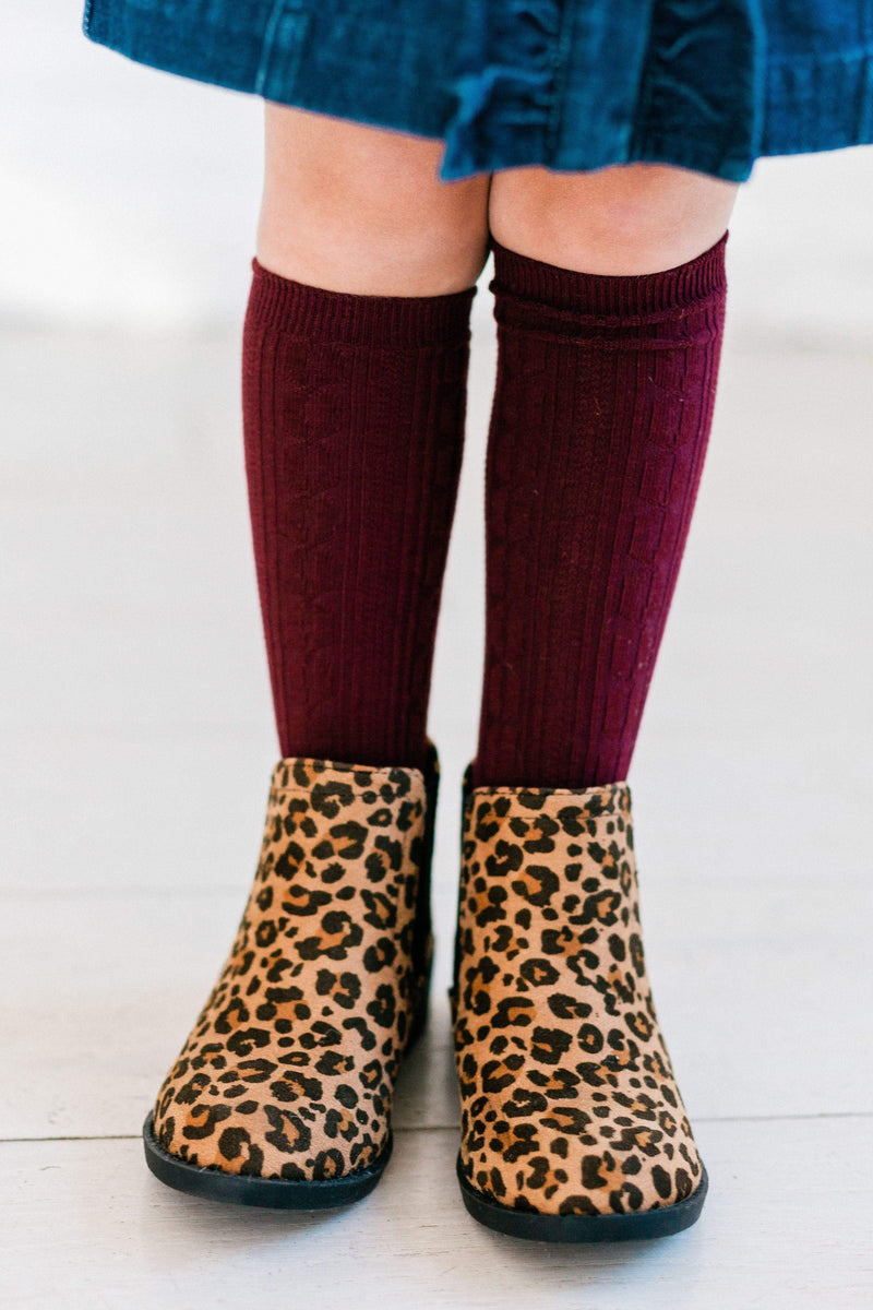 girls knee length socks