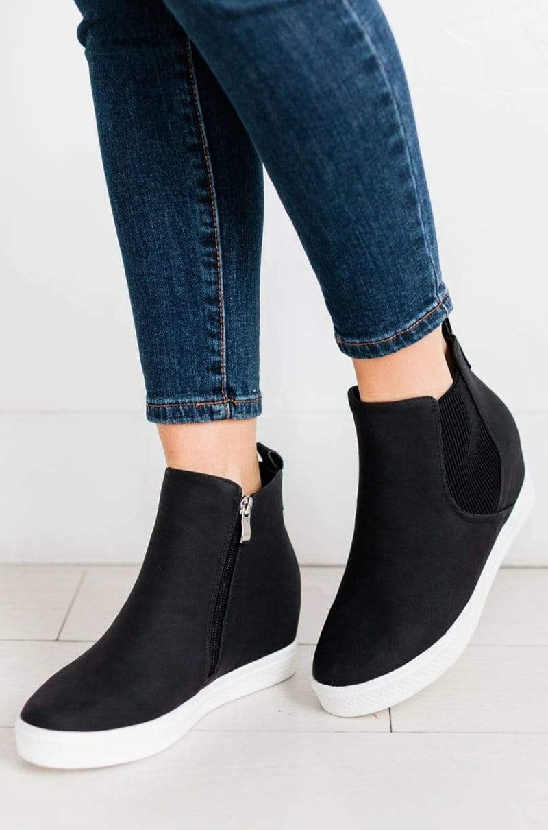 Chelsea Wedge Sneakers Black – Lucy Avenue