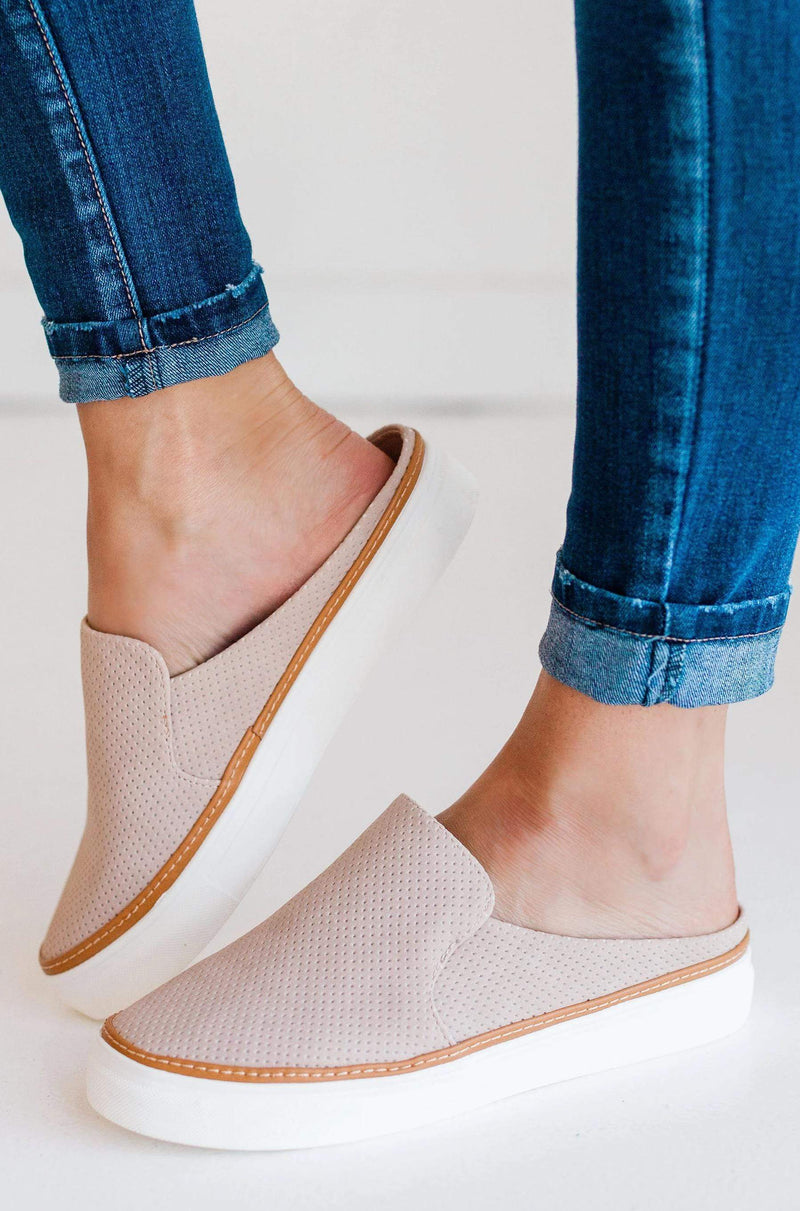 blush slip on shoes