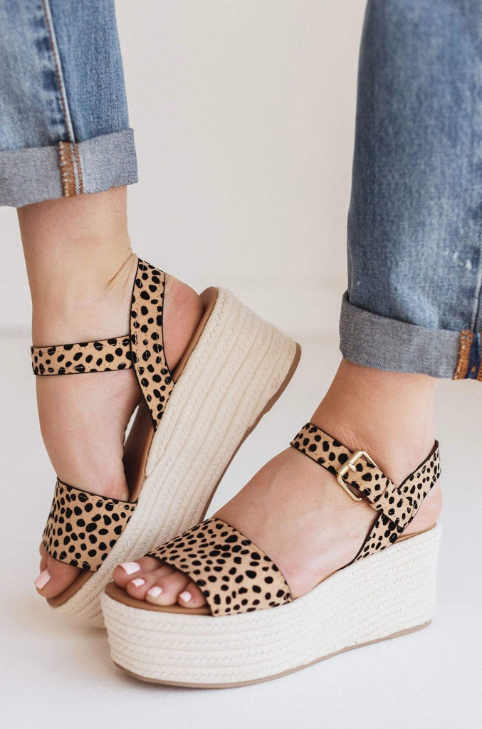cheetah platform sandal