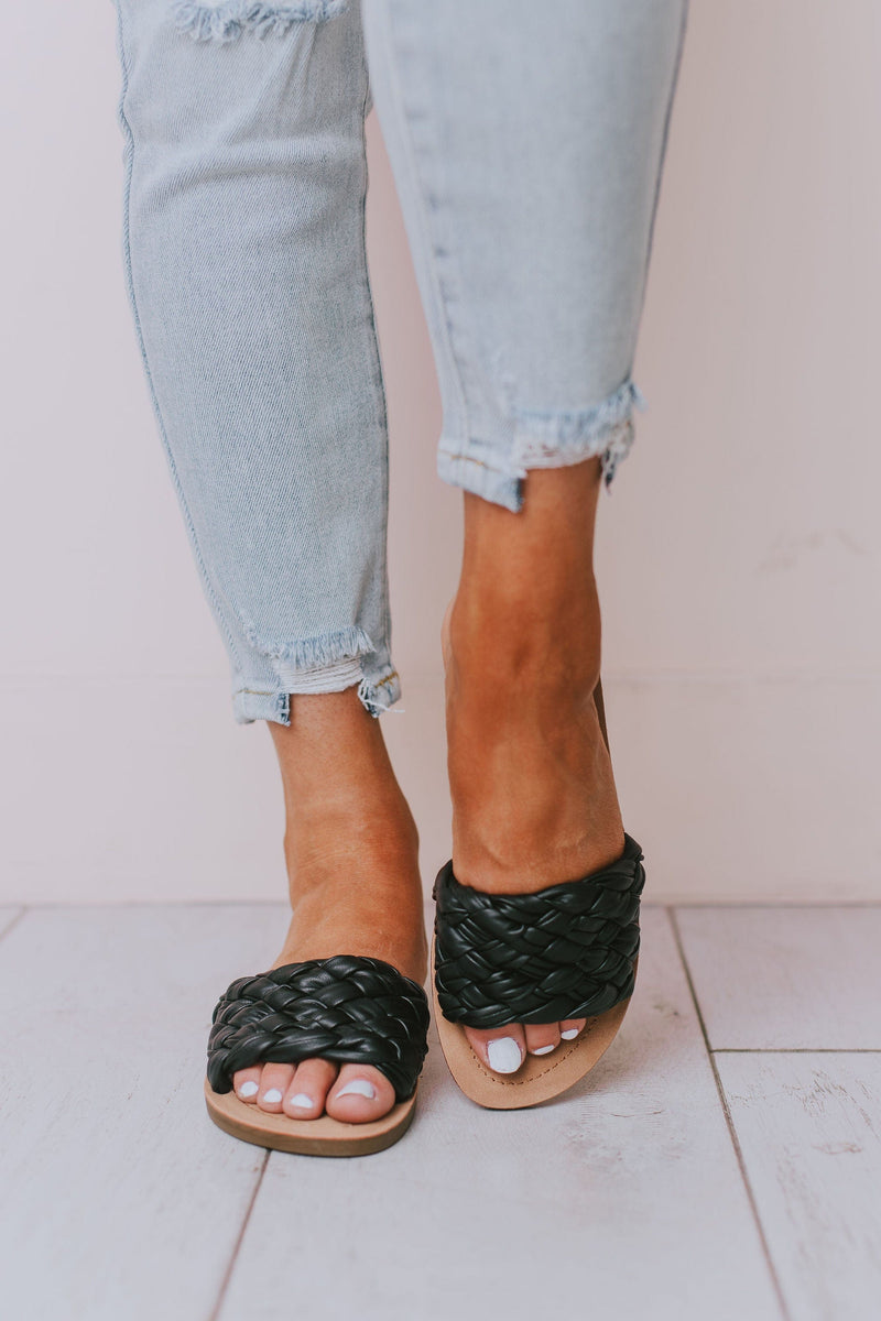 Scottie Braided Sandals Black – Lucy Avenue