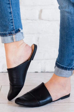 leather slip on flats