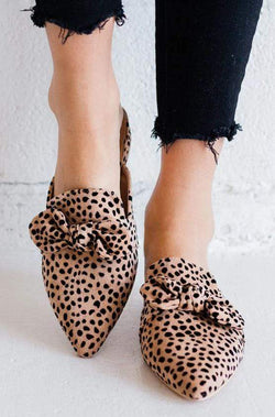 leopard flats shoes