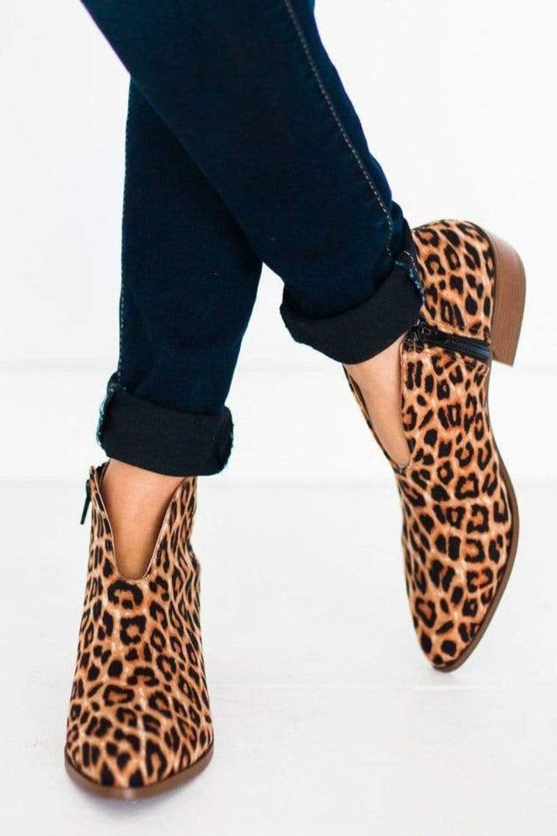 leopard print boots size 6