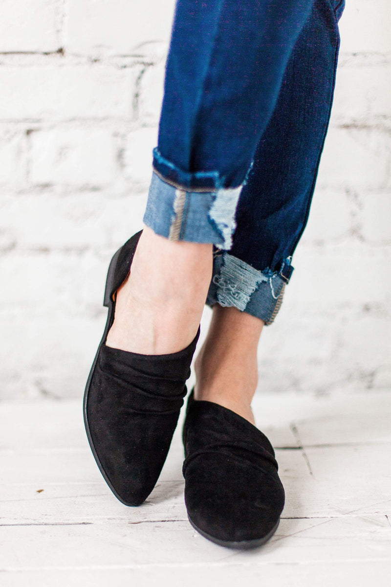 side cut out flat shoes