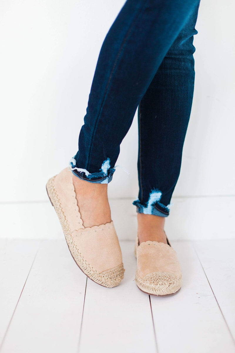 nude espadrille flats